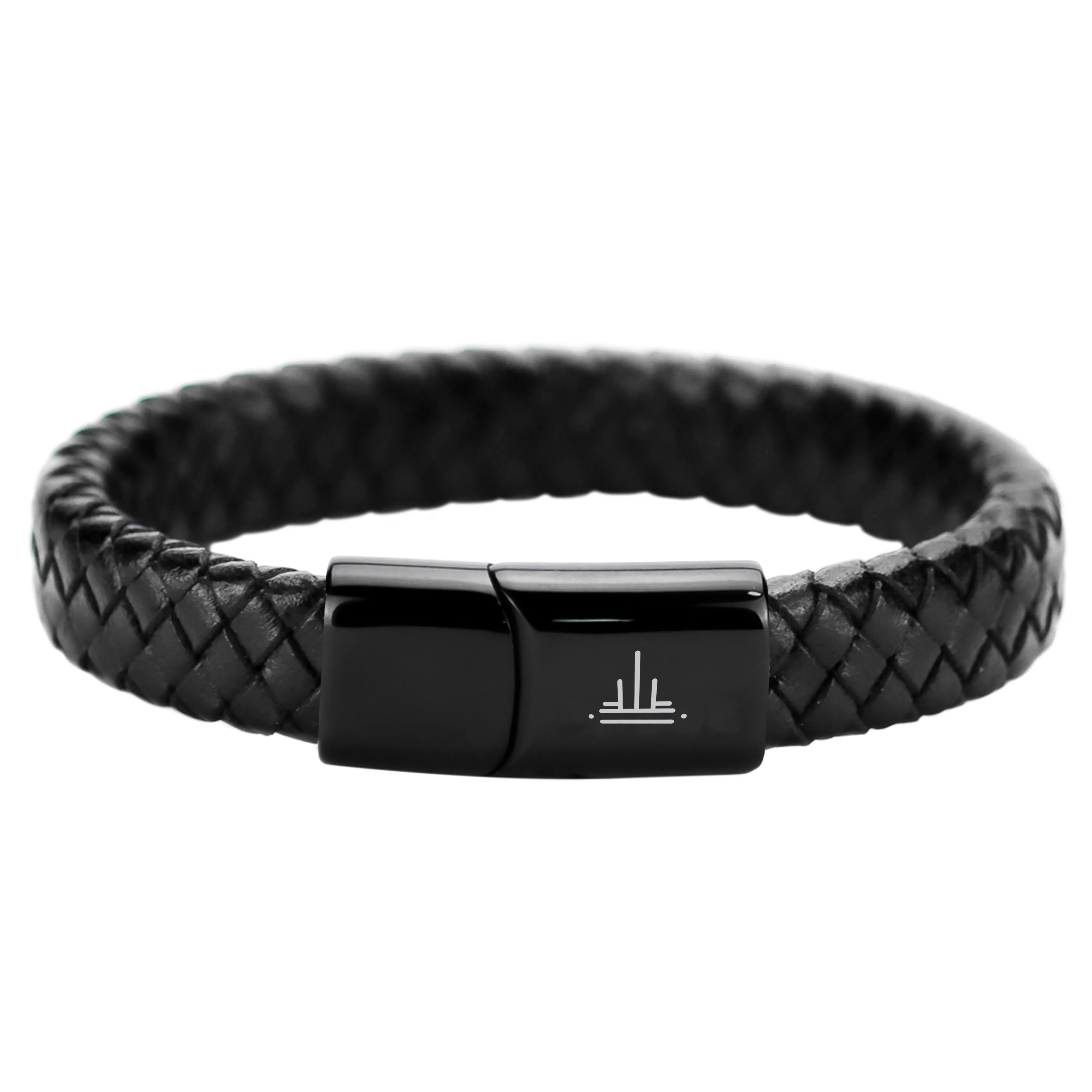 Brazalete de Cuero Trama Nocturna