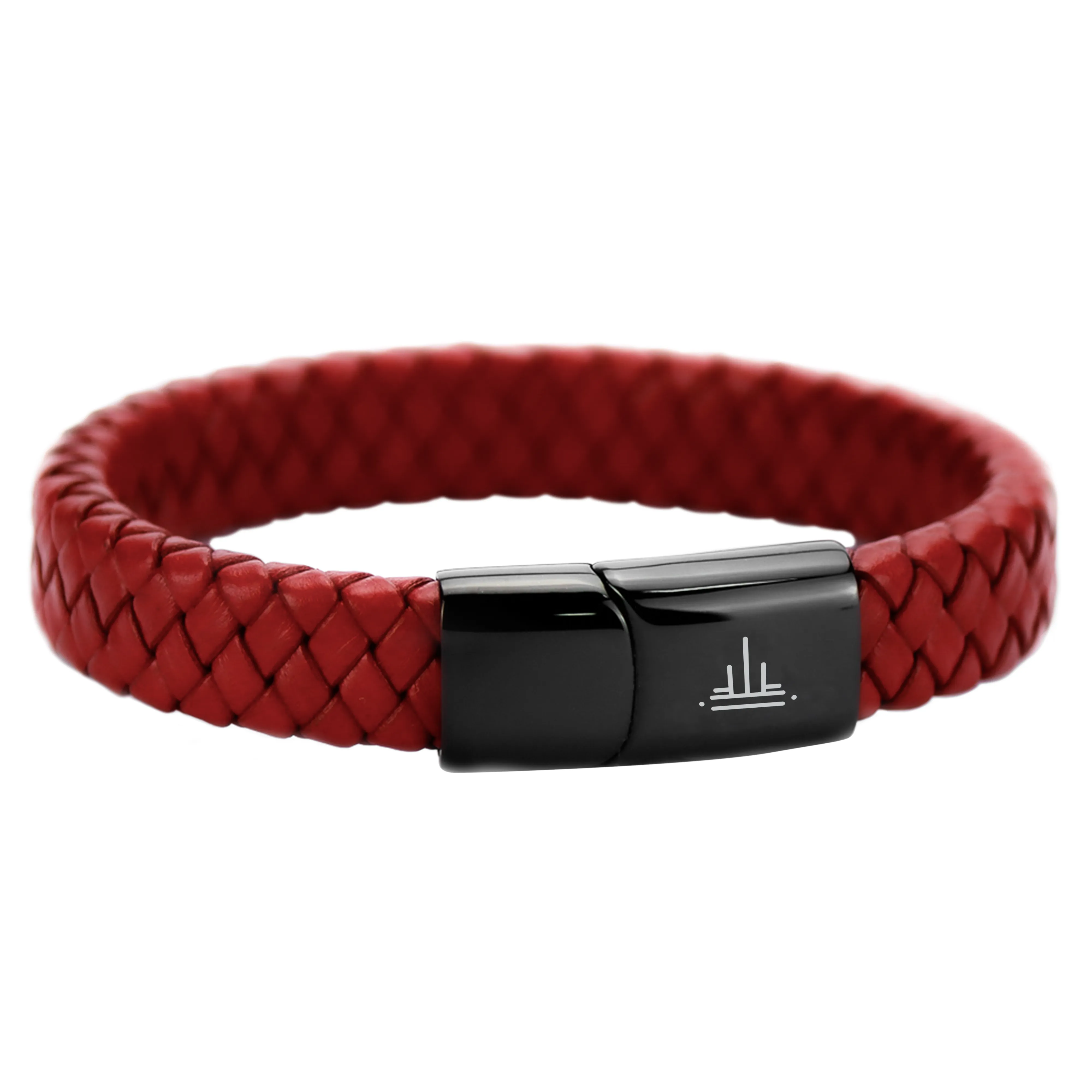 Brazalete de Cuero Trama de Fuego