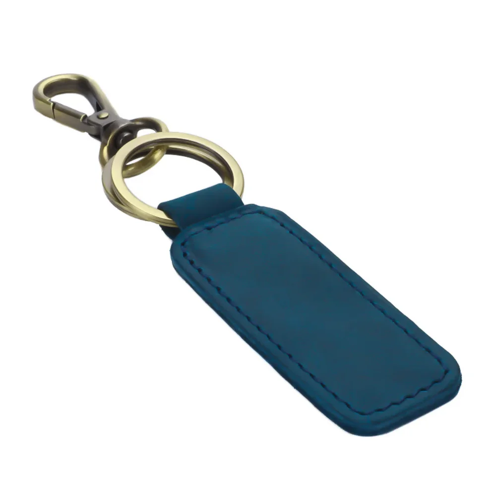 Llavero Bitácora de Cuero Azul