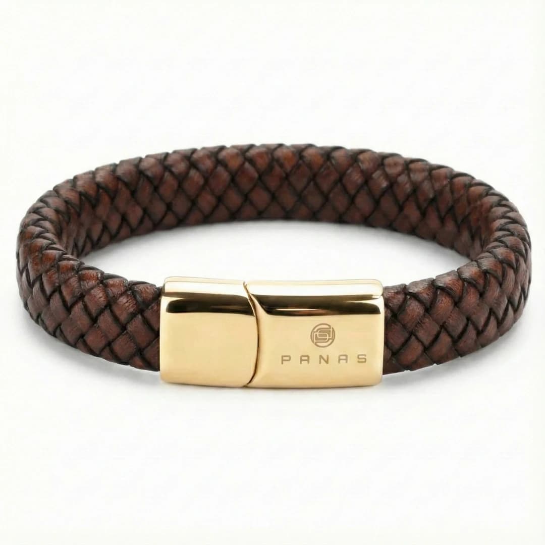 Brazalete de Cuero Moka Real