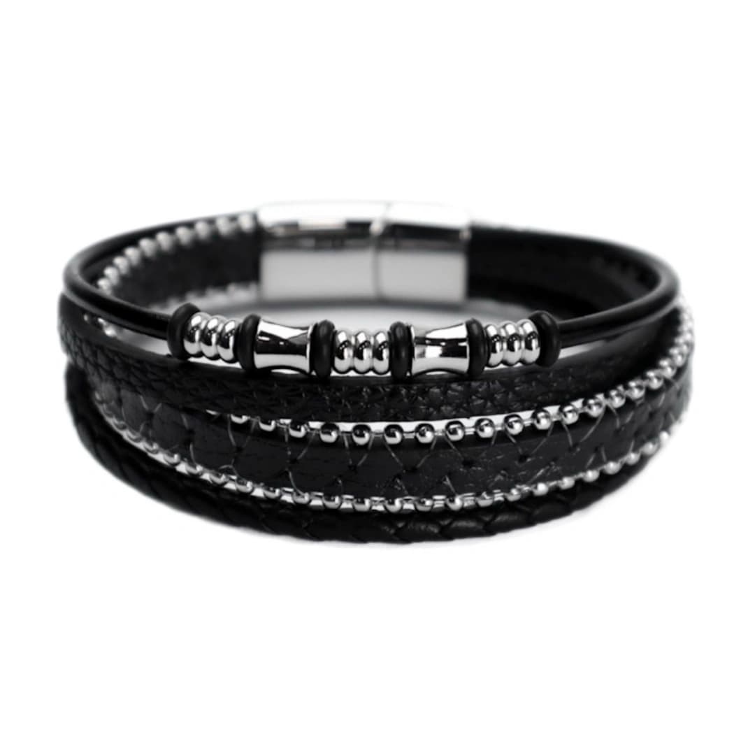 Brazalete de Cuero Código de Acero