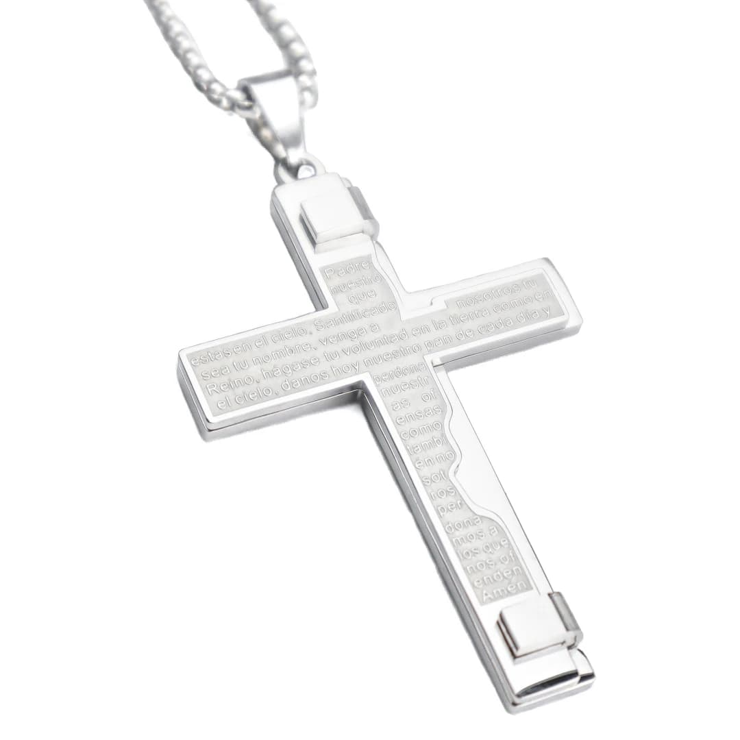 Cadena Testimonio de Fé Plateada